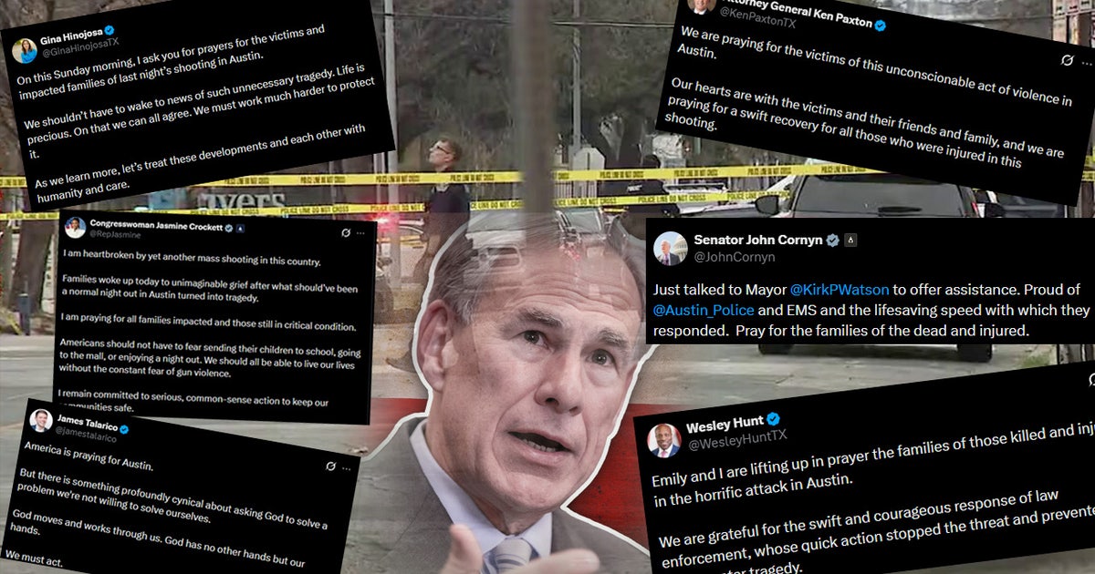 Texas leaders react to deadly Austin mass shooting leaving 3 dead, 14 injured