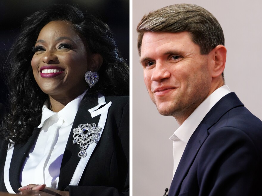 Congresswoman Jasmine Crockett, left, and James Talarico, an Austin-area state lawmaker, fought a close race for the Democratic nomination in hopes of flipping Cornyn's seat blue.