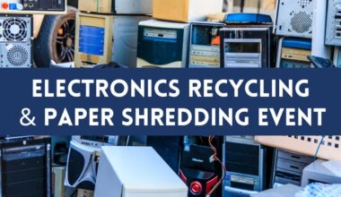 Free Paper Shredding and Electronics Recycling Event April 11, 2026