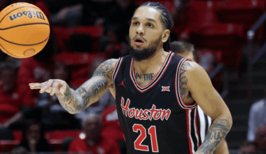 Houston Cougars guard Emanuel Sharp.