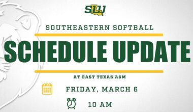 Weather Alters Southeastern's SLC Doubleheader at East Texas A&M