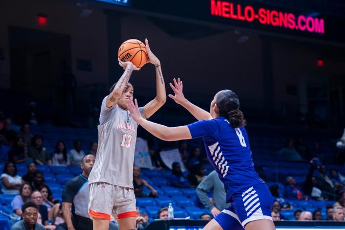 Atchison Sets Career High In Blocks, Mavericks Fall to Tarleton State