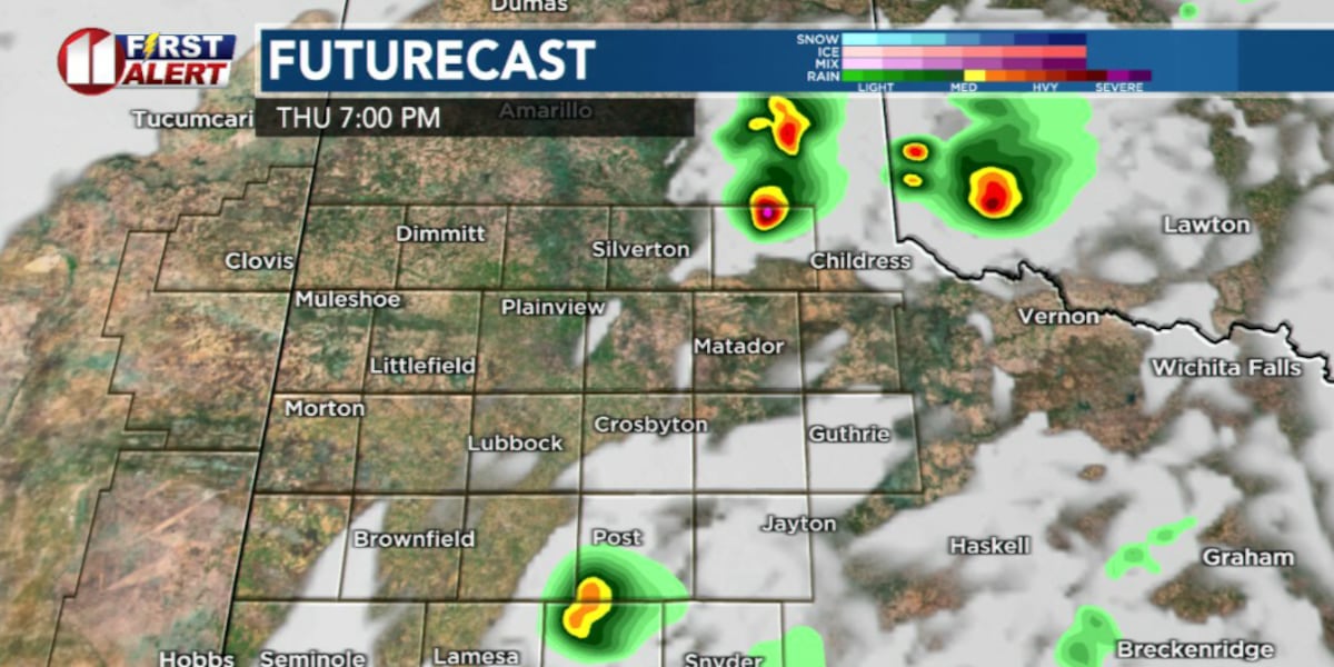 Chance for thunderstorms later today, some severe