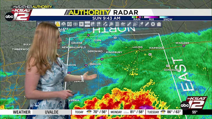 Seeing more rain move through San Antonio