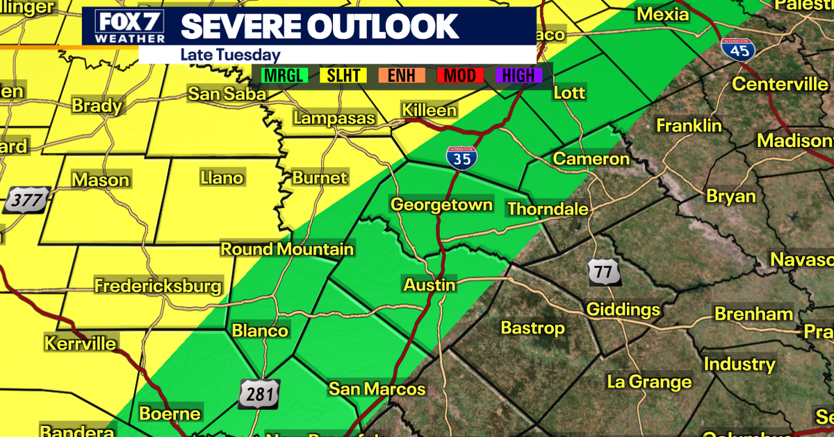 Austin weather: Rain chances increase with possible severe storms