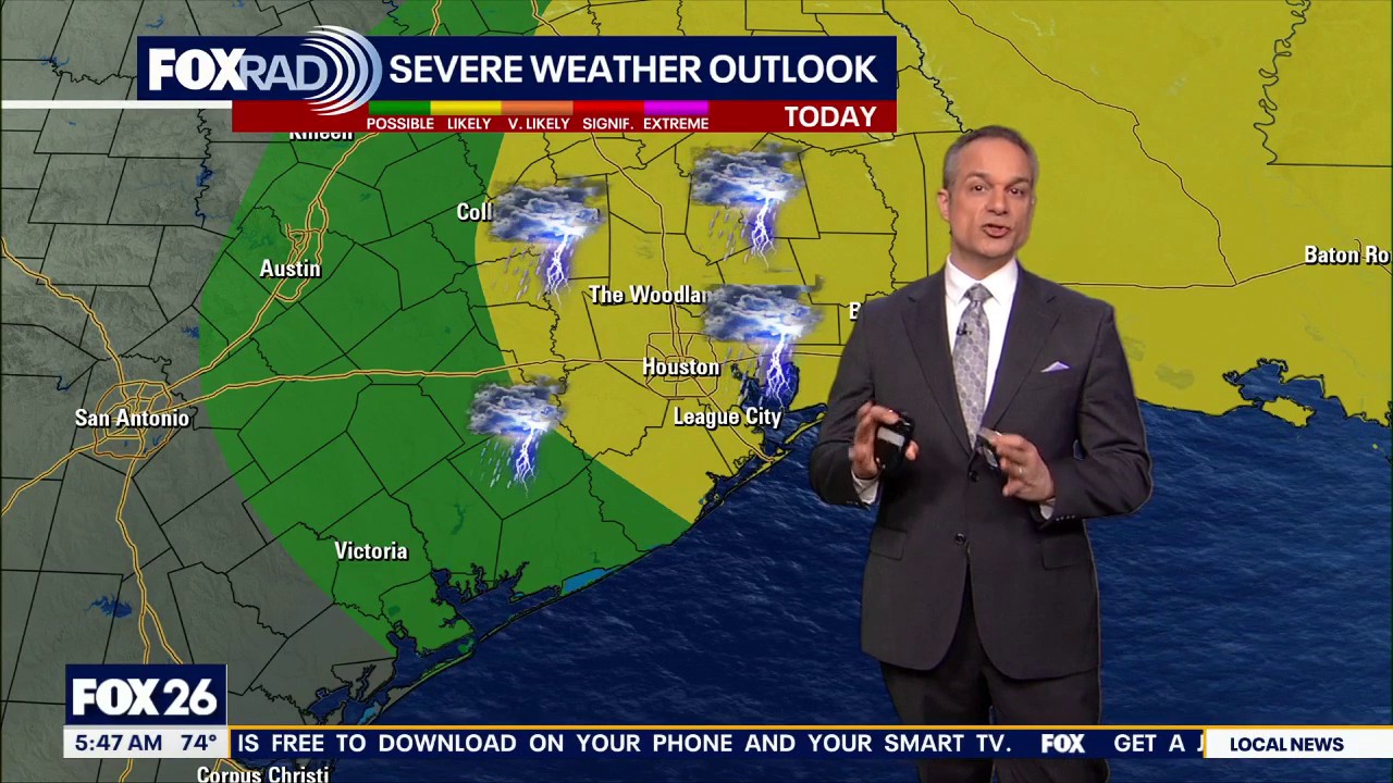Houston weather: FOX 26 Storm Alert Day, strong to severe storms possible