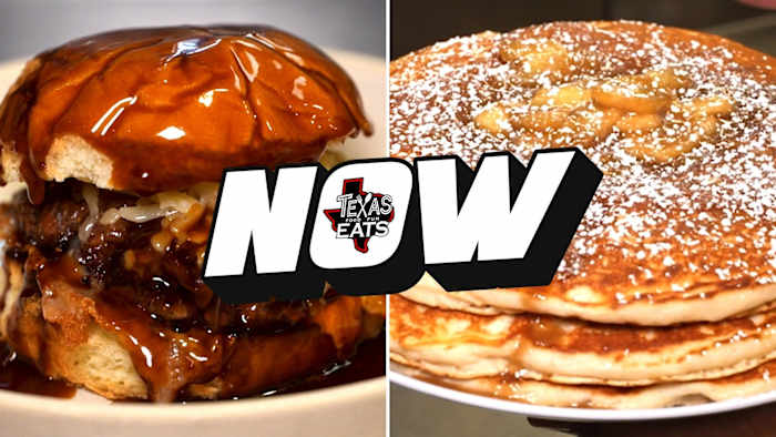 GIGANTIC Fluffy Pancakes and Drenched Demi-Glace Burgers