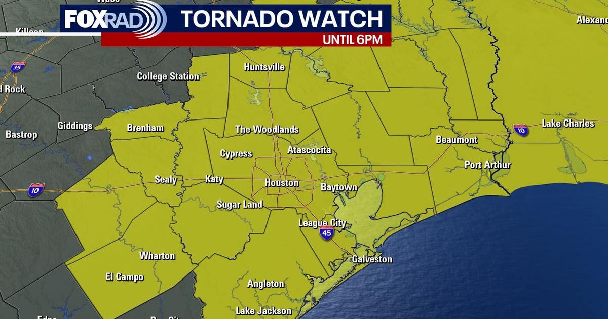 Tornado watch for Houston with storms expected Wednesday; live coverage, radar