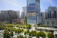 A rendering of Bank of America Tower at Parkside. It will be Uptown Dallas' tallest tower...