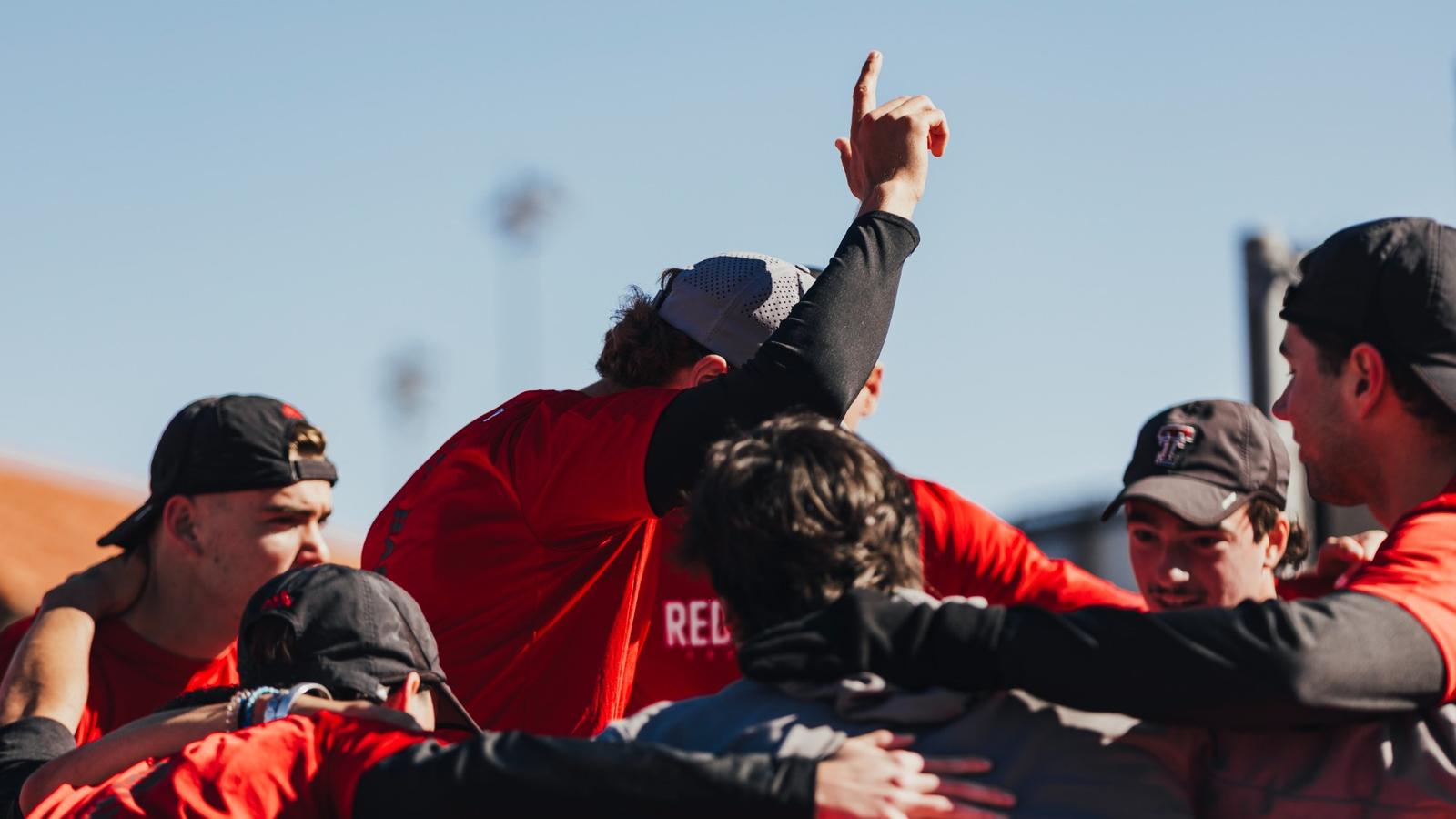 Ttyler Stewart hitting a serve.