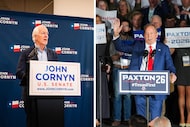 Incumbent U.S. Sen. John Cornyn, R-Texas (left) and Texas Attorney General, and U.S. Senate...