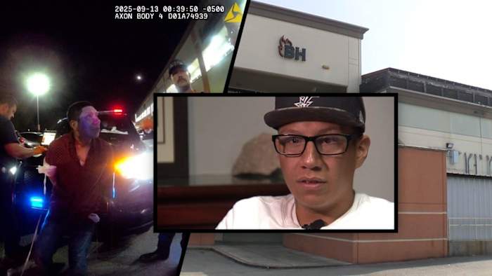 Blind man says security pushed him down stairs, beat him in parking lot of North Side bar