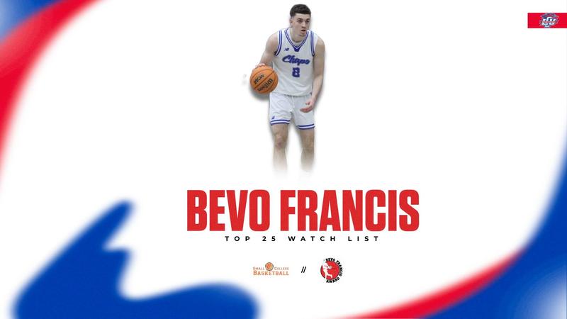 Miller on Bevo Francis Top 25 Watch List