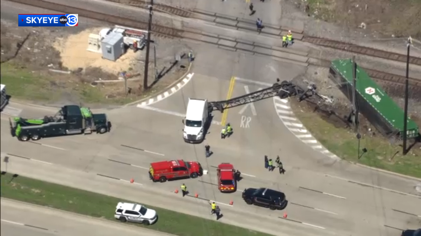 Crash involving Amtrak train, 18-wheeler on US-90 causes multiple lanes to close, officials say
