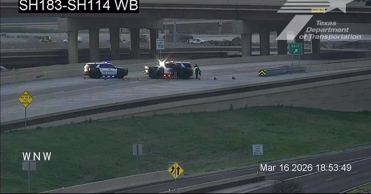 Lanes of SH 114 in Irving reopen following police activity closure Monday night