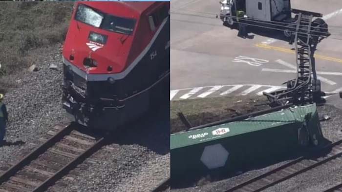 Amtrak passenger train with over 100 on board crashes into 18-wheeler in Missouri City