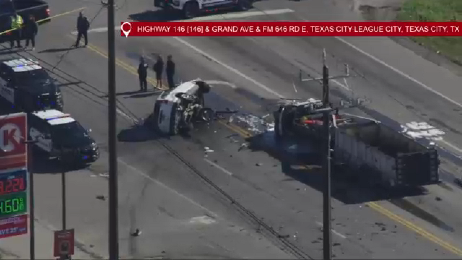 Texas City police pursuit suspect killed in deadly crash on SH 146 at FM 646, Galveston County Sheriff's Office says