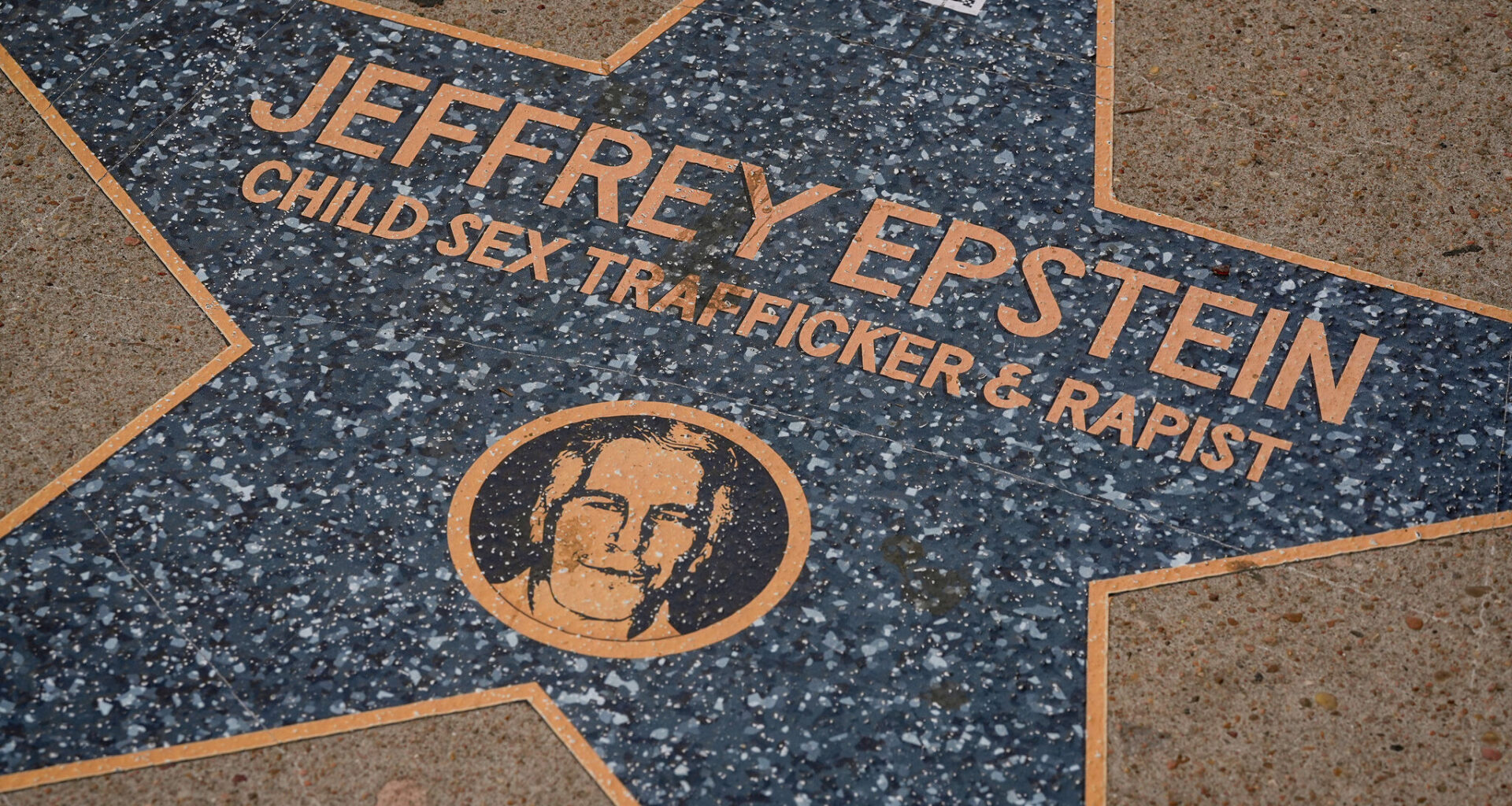 Jeffrey Epstein ‘Walk of Shame’ installation in Austin