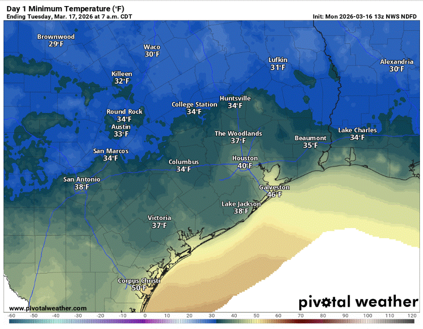 Record 58-degree temp drop in Austin. How long will the cold air last?