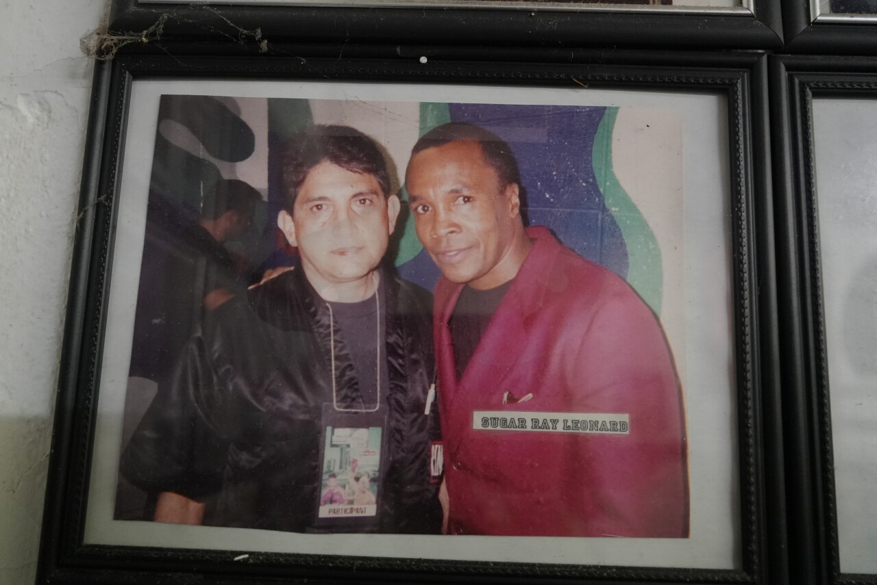 Rafael Davila with Sugar Ray Leonard