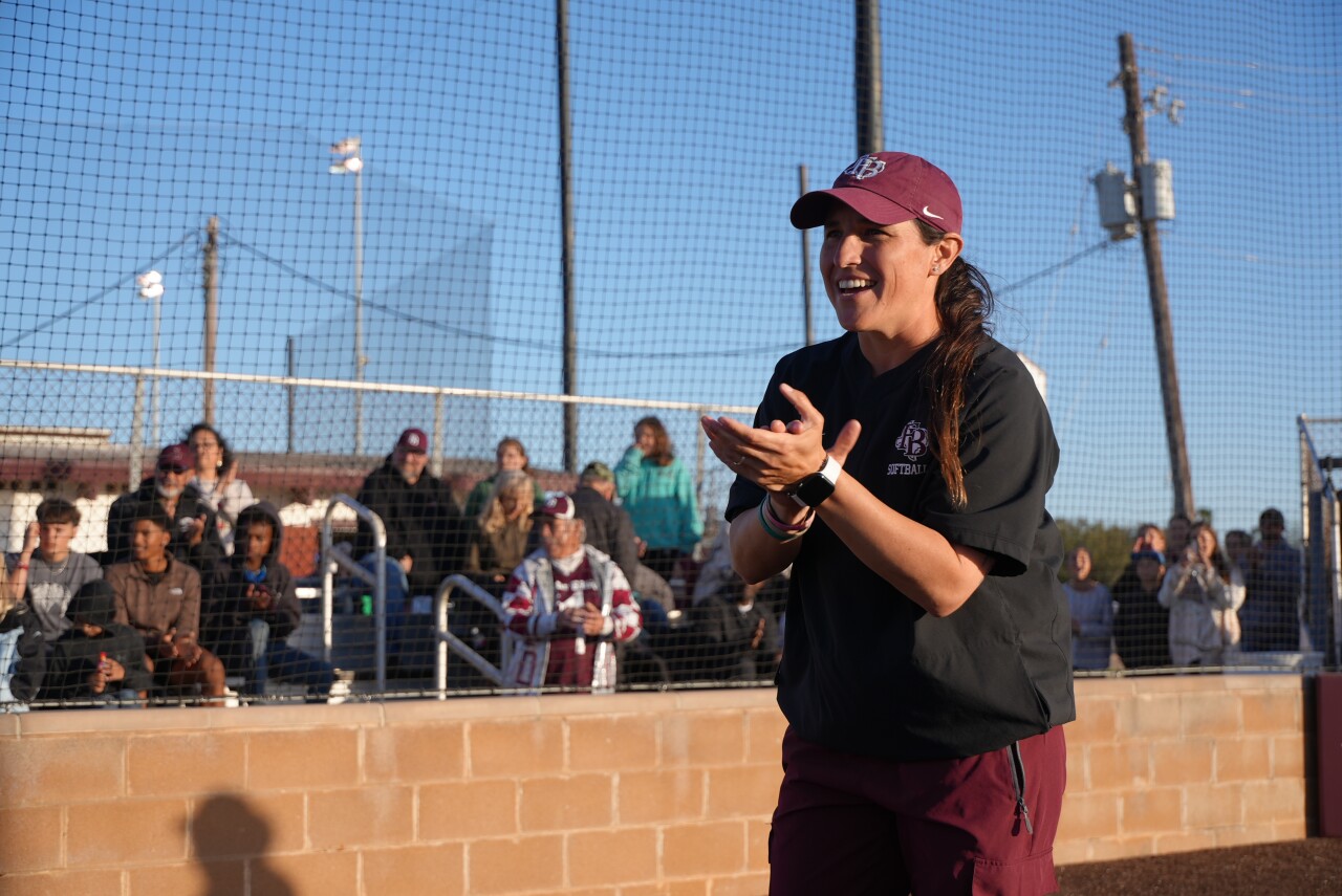Flour Bluff softball head coach Janay Gonzalez