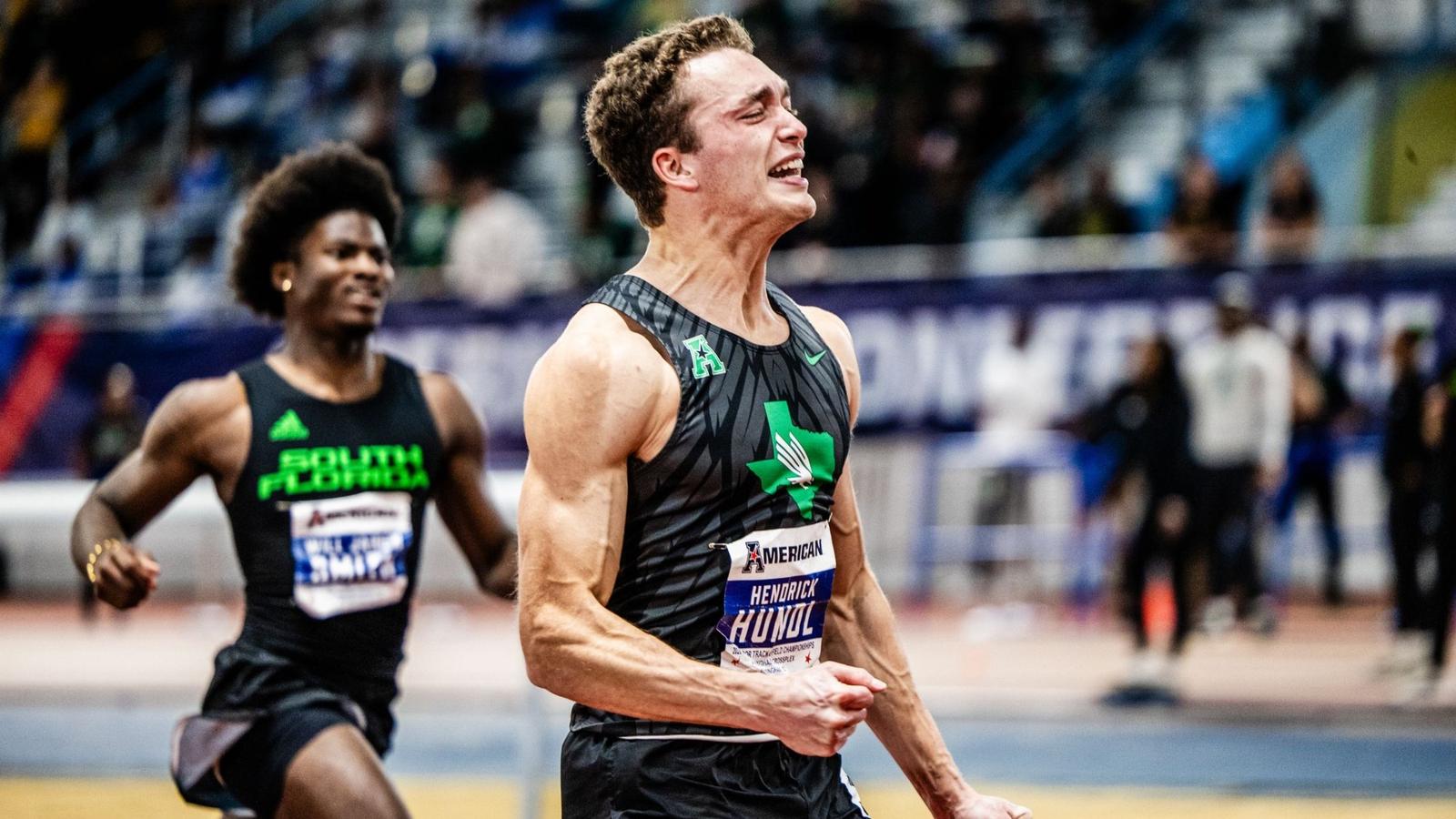 Hendrick Hundl at the 2026 Indoor Track Championship