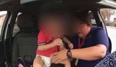 Video shows driver rescuing child found wandering along busy South Side road
