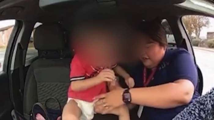 Video shows driver rescuing child found wandering along busy South Side road