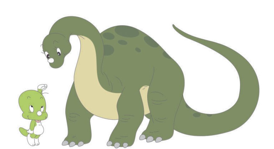 The newly discovered dinosaur species is named after the popular South Korean cartoon Dooly the Little Dinosaur. The titular Dooly is on the left.