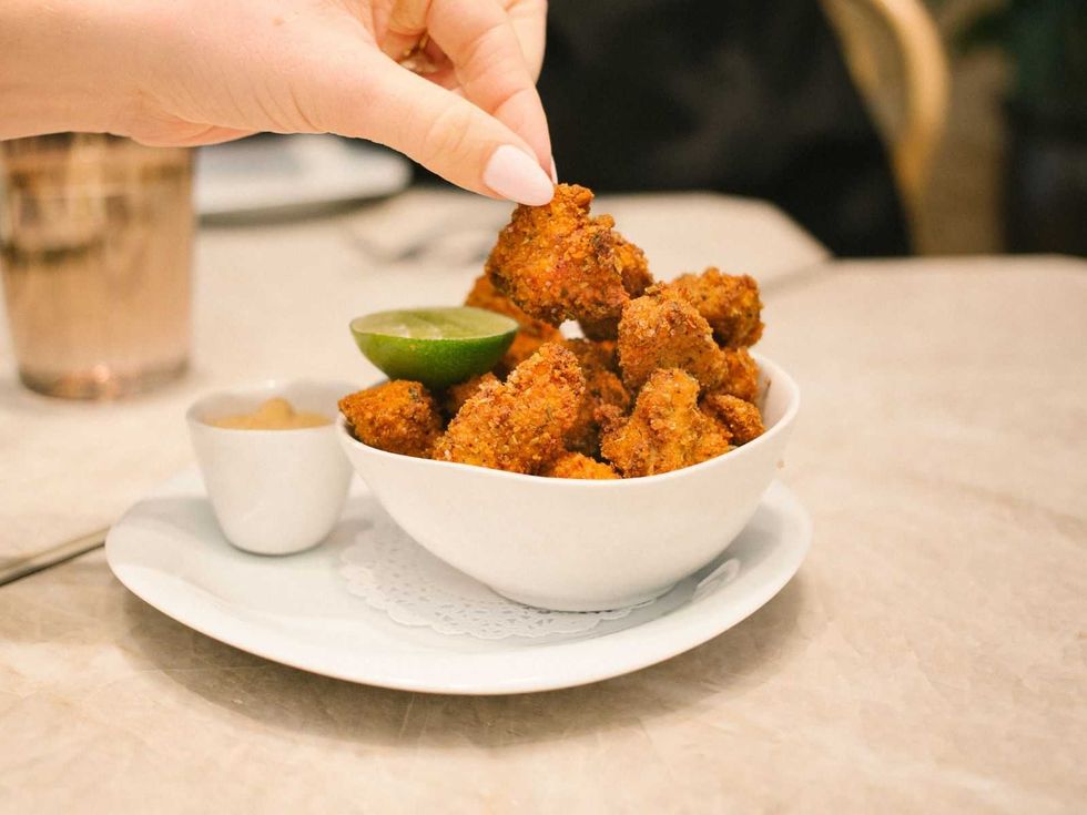 Chicken bites at Cafe Mirador