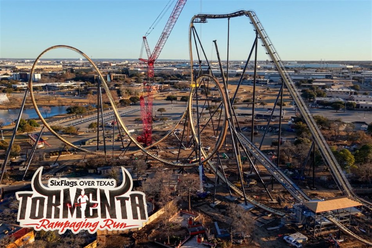 Six Flags Over Texas Completes Vertical Loop on Tormenta Rampaging Run