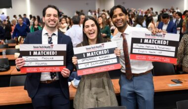 107 Texas Tech students learn where they are going during Match Day