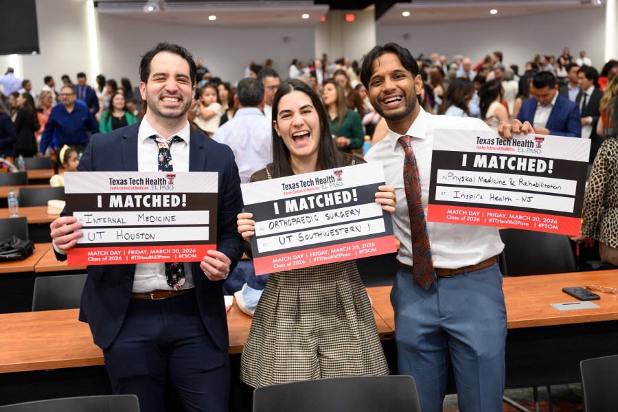 107 Texas Tech students learn where they are going during Match Day
