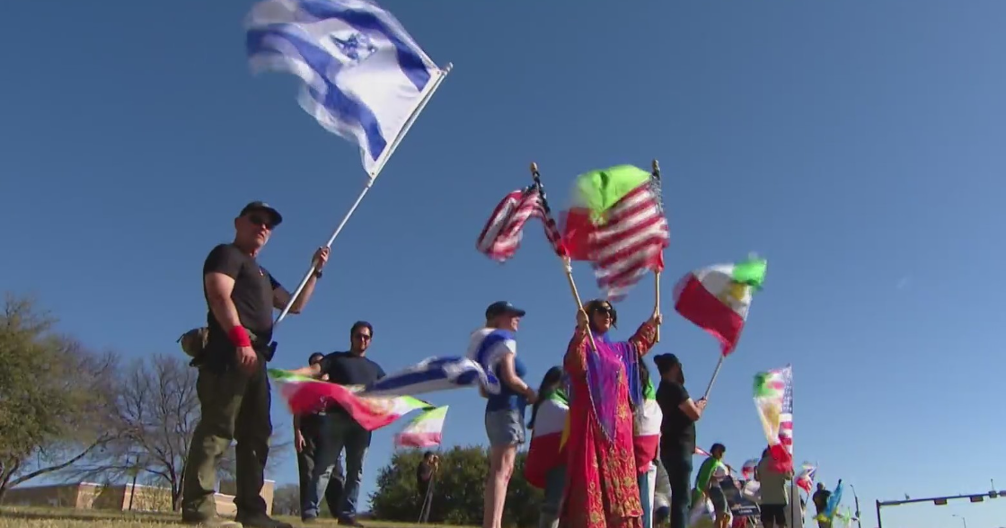 Iranian Americans in Plano rally as war intensifies and oil prices rise