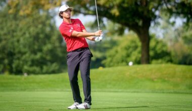 Brady McHenry hits an iron shot