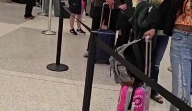 CRAZY lines seen at Houston's Bush Intercontinental Airport (IAH)