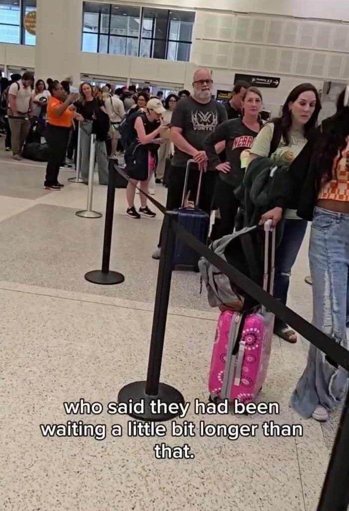 CRAZY lines seen at Houston's Bush Intercontinental Airport (IAH)