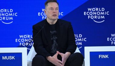 Business person Elon Musk delivers a speech during the World Economic Forum Annual Meeting in Davos, Switzerland, January 22, 2026. (AA Photo)