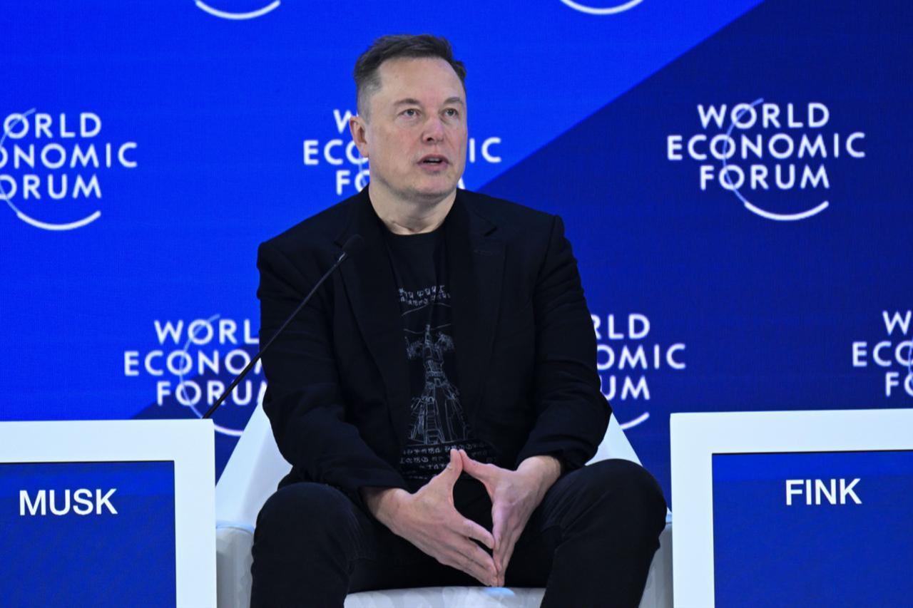 Business person Elon Musk delivers a speech during the World Economic Forum Annual Meeting in Davos, Switzerland, January 22, 2026. (AA Photo)