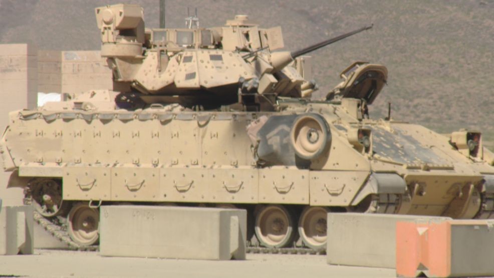Fort Bliss tank units conduct live-fire training exercise Friday. March 20, 2026. Credit: KFOX14/CBS4