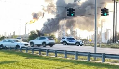 Large oil refinery explosion near Texas coast forces residents to shelter in place