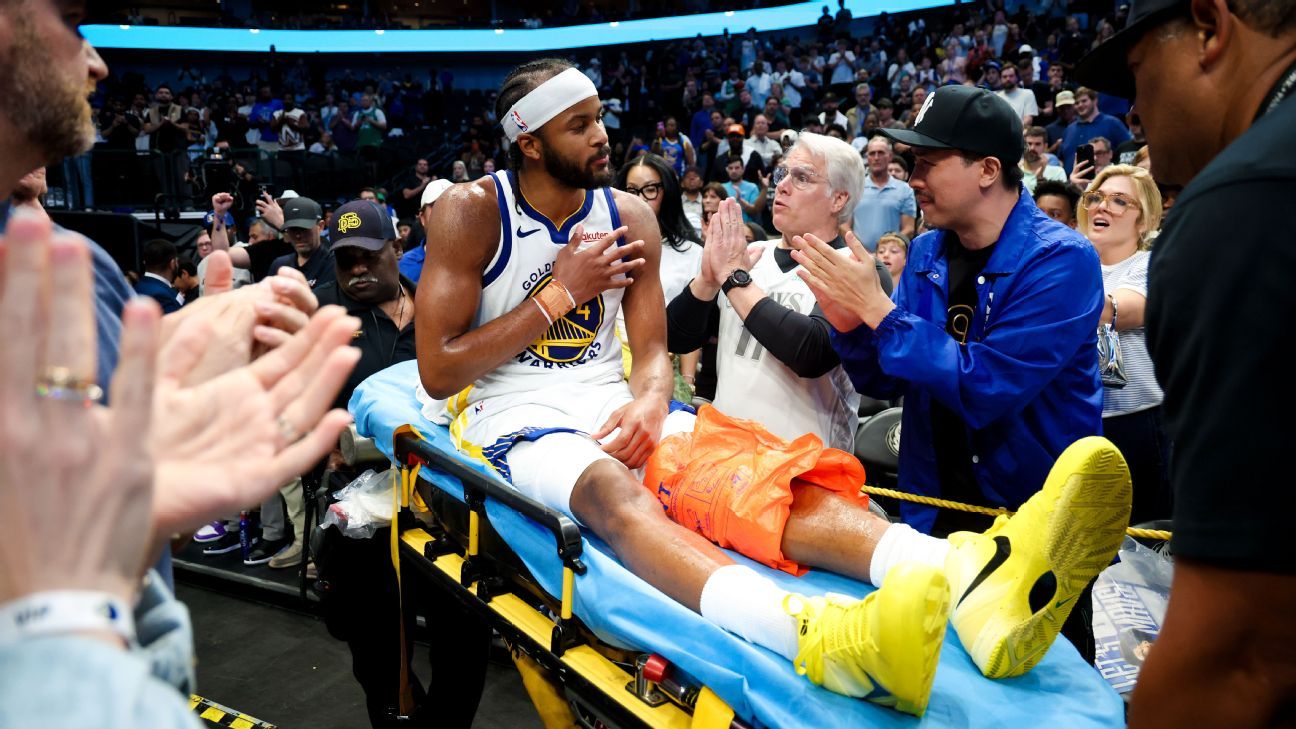 Warriors' Moses Moody suffers noncontact knee injury in OT win