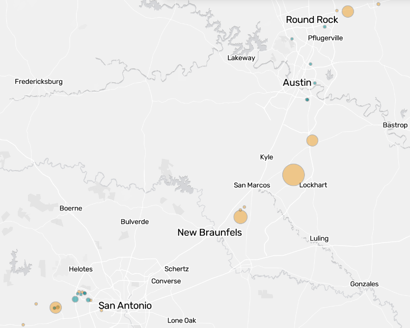 Tracking 70+ centers across Central Texas