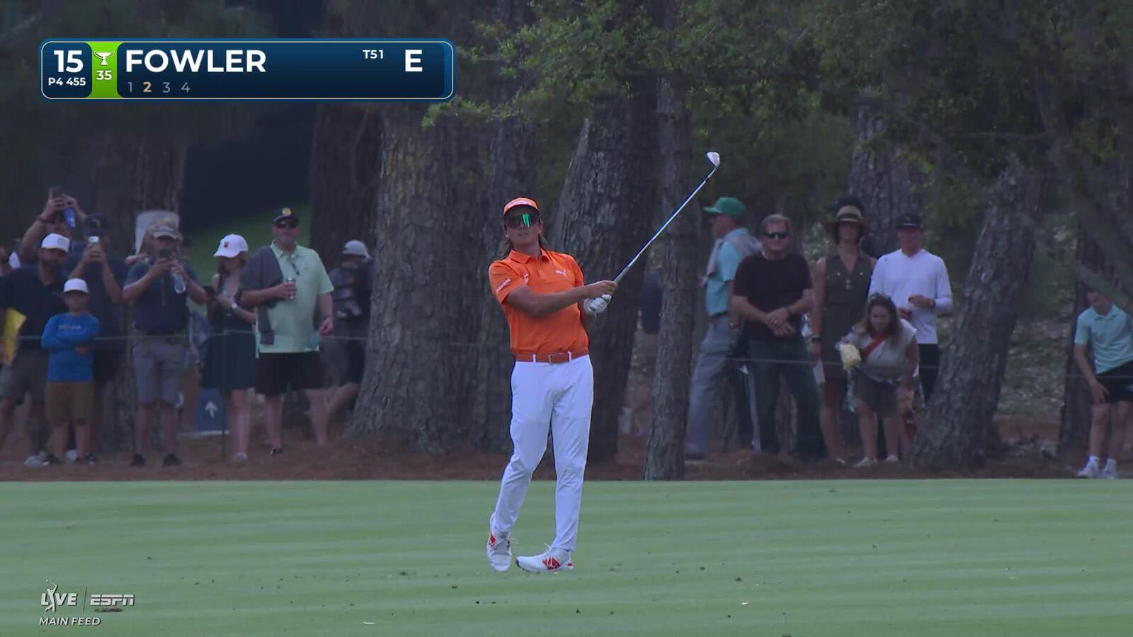 Rickie Fowler hits 135-yard approach to 4 feet, sets up birdie on No. 15 at THE PLAYERS