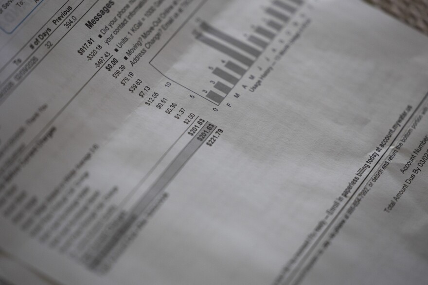 A close up photo of a water bill. 