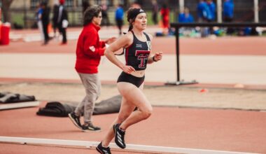 Leah Howard throwing the javelin