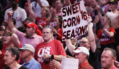 Big Red bandwagon cranks up the RVs for Nebraska's Sweet 16 showdown with Iowa in Houston