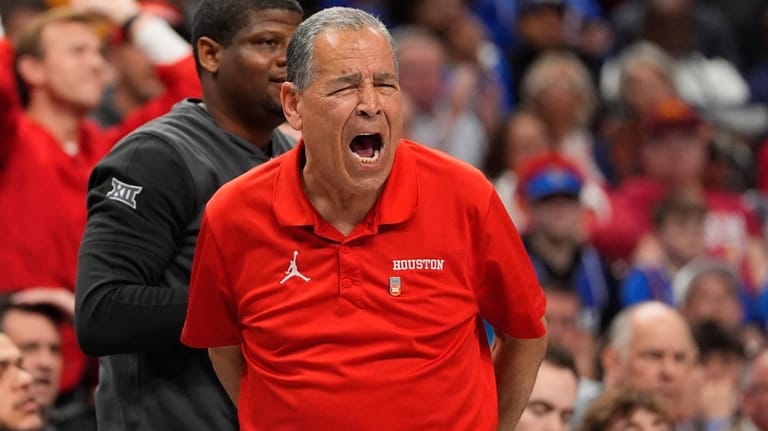 Houston head coach Kelvin Sampson is seen on the sidelines...
