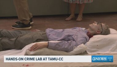 Texas A&M-Corpus Christi students investigate mock crime scenes in hands-on lab