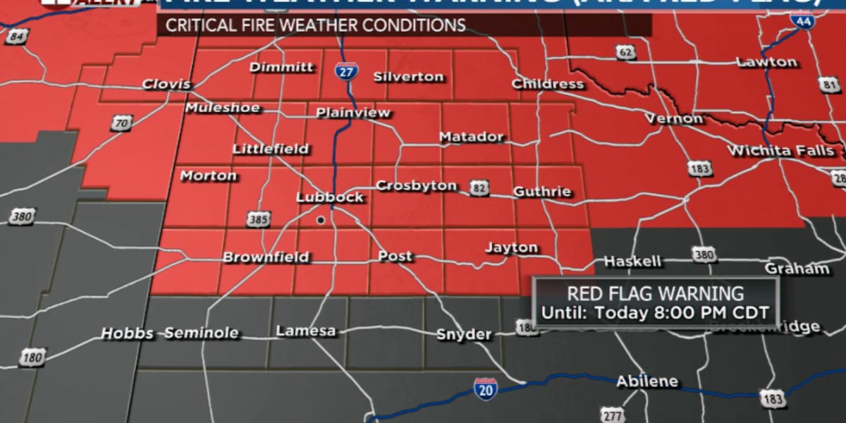 Record heat, fire danger Thursday before dramatic cold front arrives Friday
